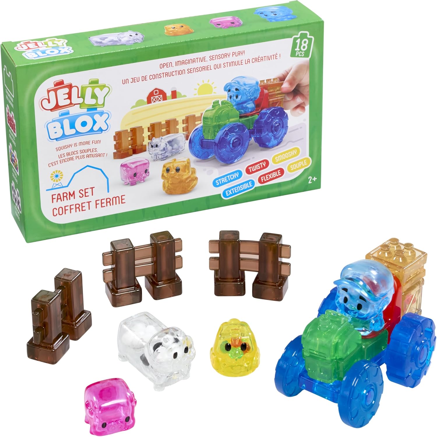 Jelly Blox Farm Set | 18-Piece - Farming & Agriculture Word Stacks 评论和价格