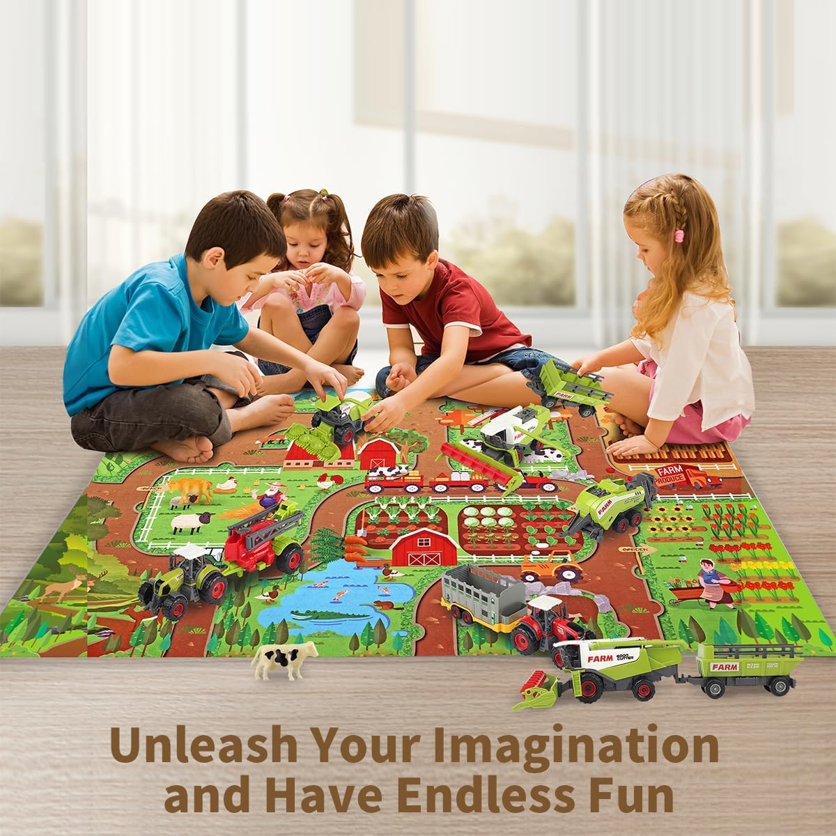 Kids Dream Mat Happy Farm Acti - Farming & Agriculture Word Stacks 评论和价格